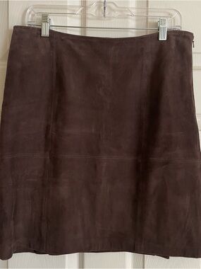 J. Jill Brown Suede Mini Skirt